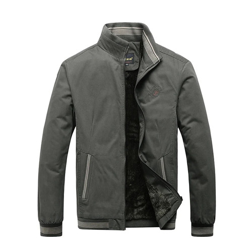 Autumn Men Solid 100% Cotton Jackets Casual Vintage Warm Coats High Quality Winter Jacket Men