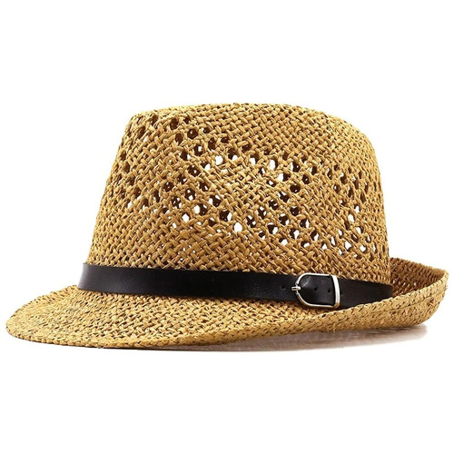 Beach Wide Brim Fedora Summer High Quality Breathable Straw Hats Sun Protection Beach Vintage Bowler Cap Mans