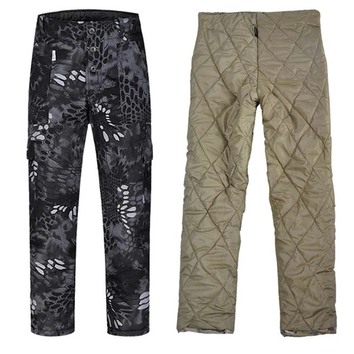 -21°F Winter Warm Men Pants Army Camouflage Pants Airsoft Outdoor Camping Pants Hiking Pants Waterproof Thicken Thermal Trousers