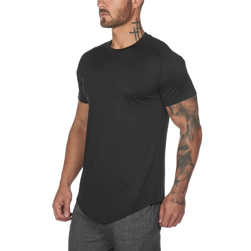 Mesh Tight Gym Mens Summer New Tops Tees Homme Solid Quick Dry Bodybuilding Fitness