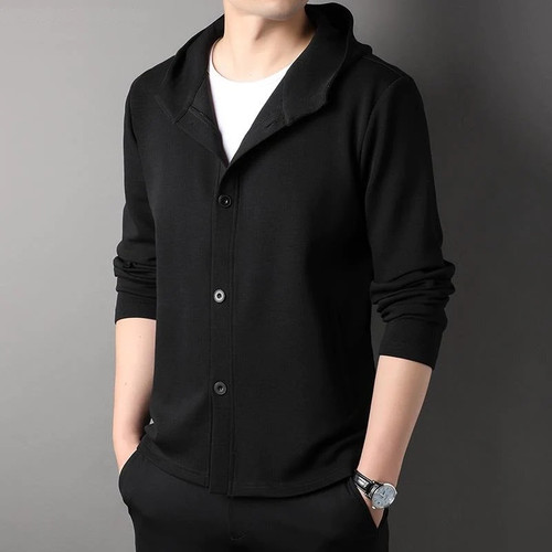 Designer Hooded Casual Men Jacket Single Breasted Windbreaker Coats Style Men Clothing