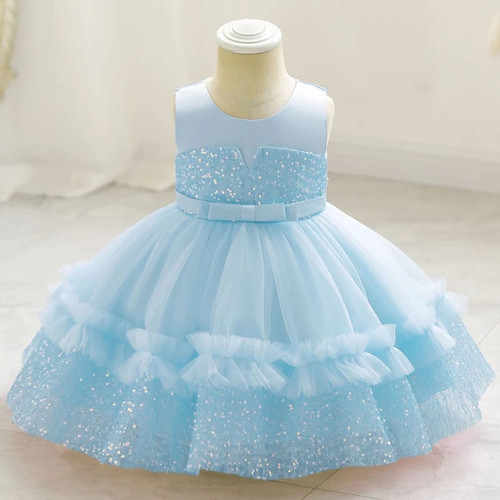 Christmas festival ball children dress Sequin puffy gauze cake skirt girl baby girl first birthday communion evening dress