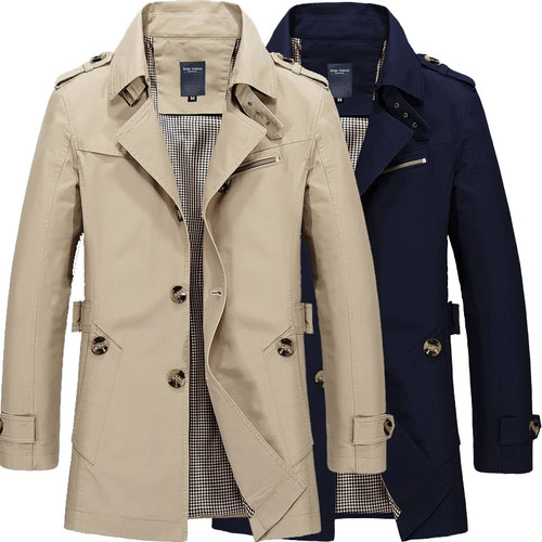 Autumn Winter Men Jackets Slim Fit Business Coats Men’s Windbreaker Pure Color Outwear Casual Men’s Jacket