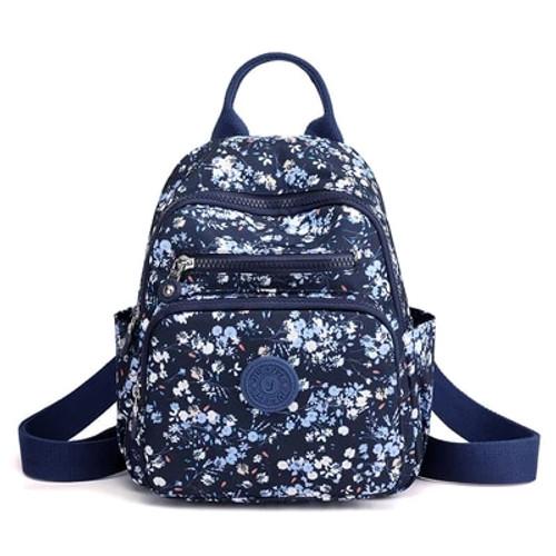 Women Floral Mochilas Luxury Nylon Travel Graceful Phone Purse Small School Bags Mini Backpacks for Girls