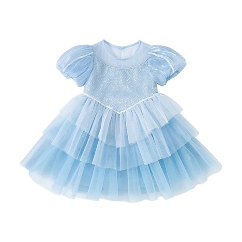 Summer baby girls cute  solid dress boutique gilrs party dress girl infant clothes