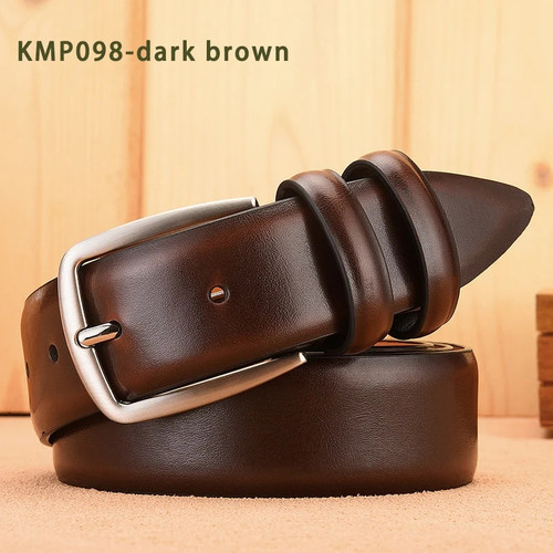 Genuine Leather Belts For Men High Quality Male Luxury Classic Belt Business Pin Buckle New Designer Waistband