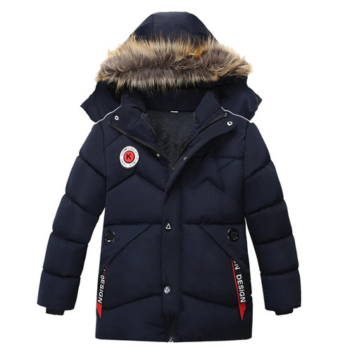 Toddler Boys Winter Warm Jacket For Boys Outerwear Coats Children Thickened Hooded Jackets Coat Autumn Kids Clothes