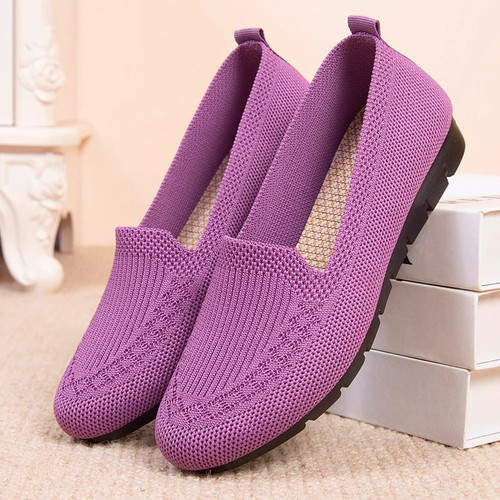 Breathable Sneakers Women Breathable Light Slip on Flat Casual Shoes Ladies Loafers Socks Shoes Women