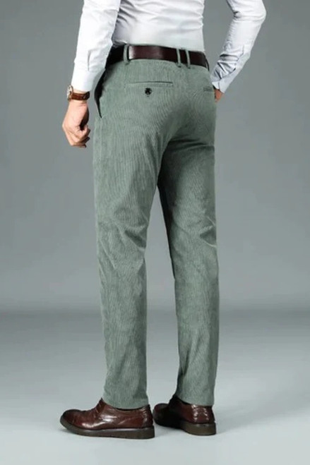 Men Corduroy Trousers Formal Wear Suits Pants New Autumn Winter Straight Casual Pants Male Stretch Business Casual Pants