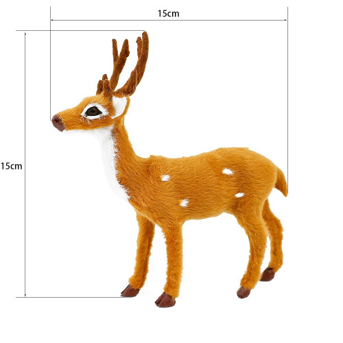 1Pc Christmas Xmas Elk Doll Plush Simulation Deer Reindeer For Home Christmas Festival Party New Year Kids Gifts Props Ornaments
