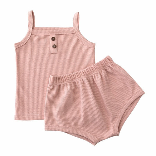 Baby Camisole Suit Girls Summer Cotton Clothes Baby Triangle Shorts Children Boys Children Clothes 0-3 Years Old