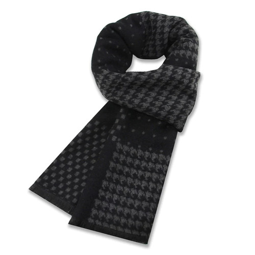 Luxury Winter Men Cashmere Scarf Black White Plaid Scarves Pashmina Shawl Casual Blanket Tassel Wraps Man Business Foulard