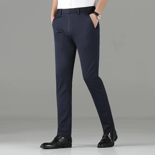 Suit Trousers for Men Fleece Slim Fit Suit Pants Men Dress Trousers Warm Comfortable Mens Suit Pants
