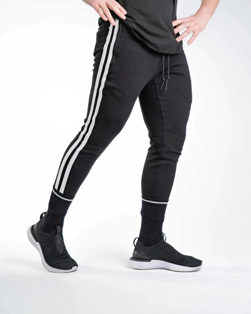 Striped Pencil Pants Men Casual Trousers Jogger Bodybuilding Fitness Skinny Mens Gyms Sweatpants