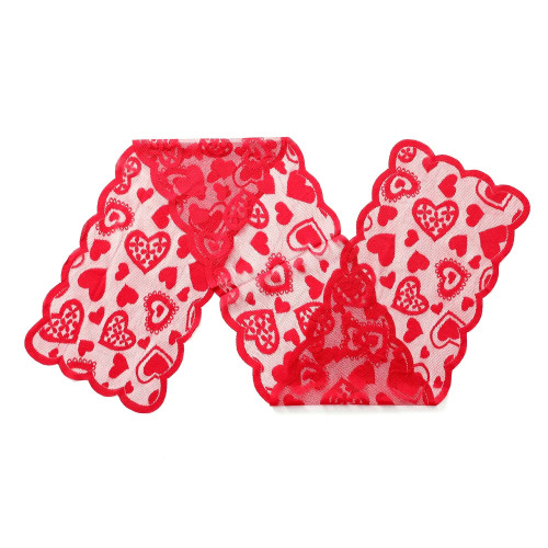Valentine Day Table Runner Love Red Heart Lace Table Runner for Home Wedding Party Valentines Table Decorations