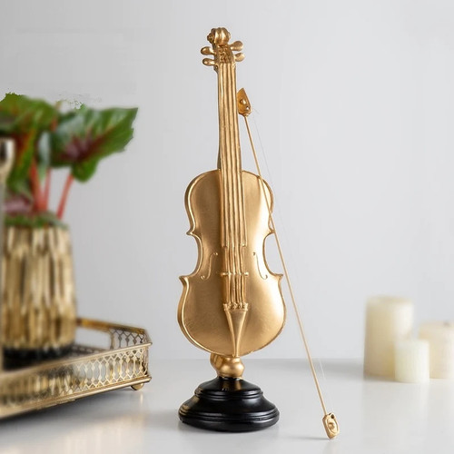 Modern Glam Home Decor Music Resin Crafts Figurine Retro Figurine Valentines Day Gift House Merchandises