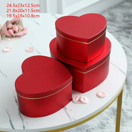 3pcs/lot Heart Shaped Gift Boxes Jewelry Boxes Necklace Bracelet Rings Marble Packaging for Birthday Valentines Day Decoration