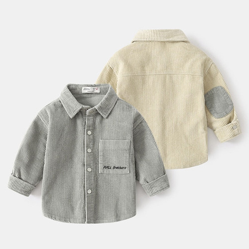 Boys Blouse Kids Infant Thicken Shirts Children Cotton Clothes Spring Autumn Baby Letter Printed Tops Style