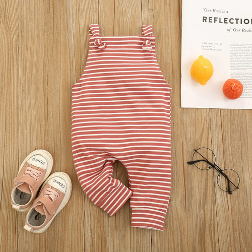 Summer Infant Baby Boys Girls Rompers Playsuits Jumpsuits Stripes Cotton Sleeveless Newborn Clothes