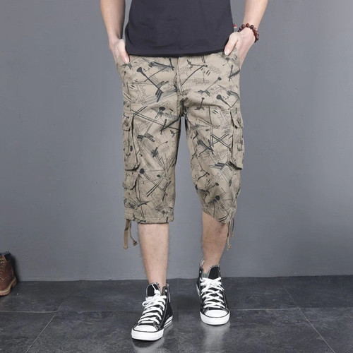 Camouflage shorts male loose Military shorts summer Knee Length beach short trousers Fitness casual cargo shorts