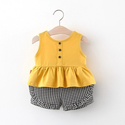 Summer Girls Kids Boys Vest+Pant Comfortable Cute Baby Clothes Children Clothing