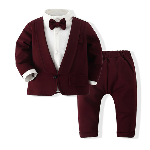 Designer Clothing Baby Boy Spring Clothes Cotton Coat+Pants 2 Pieces Baby Boys Formal Clothing Sets