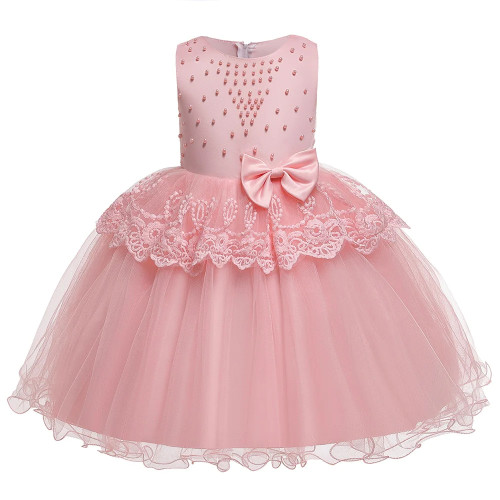 Baby Girls Lace Flower Tutu Dress Brithday Wedding Party Dresses Toddler Kids Princess Christmas Dress Children Girl Clothing