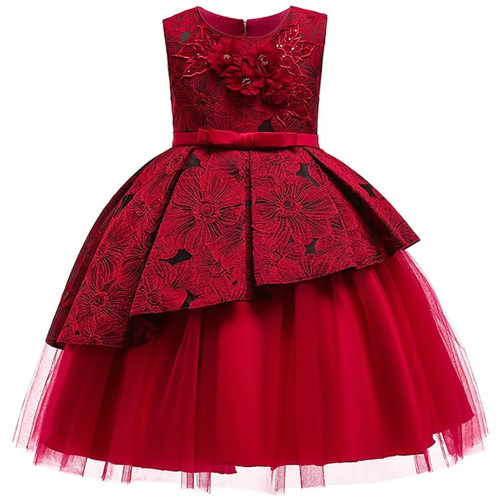 Baby Girls Floral Dress Christmas Costume Princess Girl Flower Dresses Ball Gown Elegant Party Dress Children Clothing