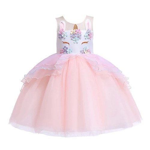 Kids Party Dresses Unicorn Dress Children Carnival Cosplay Costume For Girls Elegant Princess Dress Girls Clothing