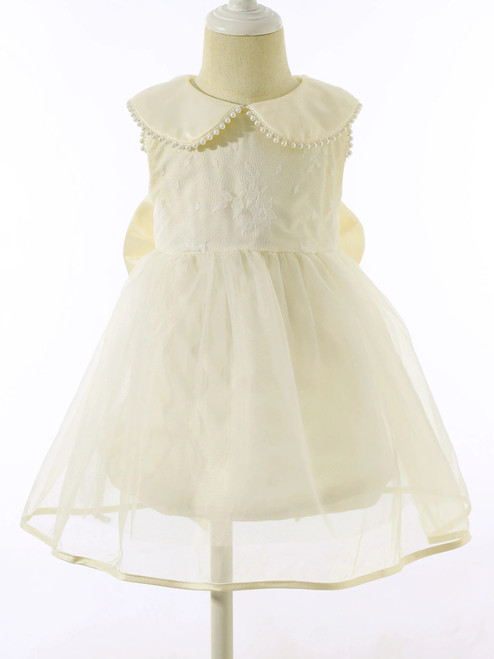 Kids Flower Girls Princess Dress Birthday Party Wedding Costume Tollders Sleeveless Tulle Dress Infants Baby Christening Gown