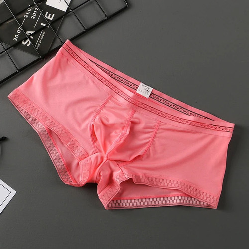 Men Underwear Seamless Transparent Boxer Shorts Ultra-thin Breathable Comfortable Panties Underpants