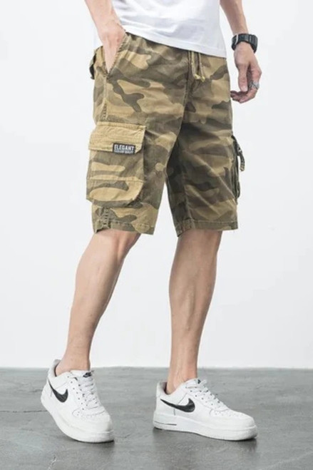 Mens Cargo Shorts Men Summer Camouflage Side Pockets Hip Hop Streetwear Male Pants Casual Shorts for Men
