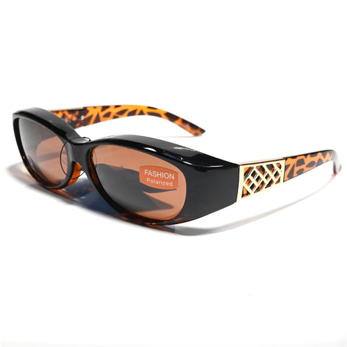 Women Polarized Sunglasses for Female Fit Over Eyeglasses Frame Narrow Oval Windproof Eyewear