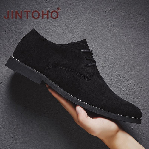 Men Shoes England Trend Casual Shoes Male Suede Oxford Wedding Leather Dress Shoes Men Flats 1