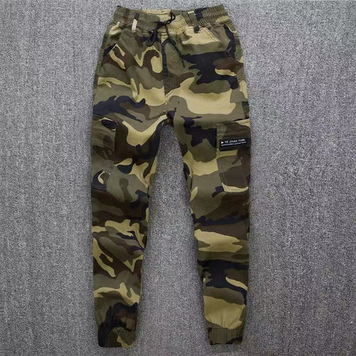 Casual Men Pants Elastic Waist Trousers Camouflage Military Tactics Cargo Pant Tactical Ankle-Length Male Autumn Sweatpants New