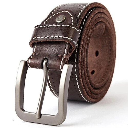 Men Belt Genuine Leather Business Belt with Buckle Jeans Belt in high quality Cowboy Waistband Belt for Men