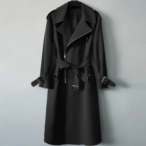 Elegant Man Jacket Long Lapel Trench Coat For Men Luxury Casual Windbreaker Men Coat Spring Overcoat Male