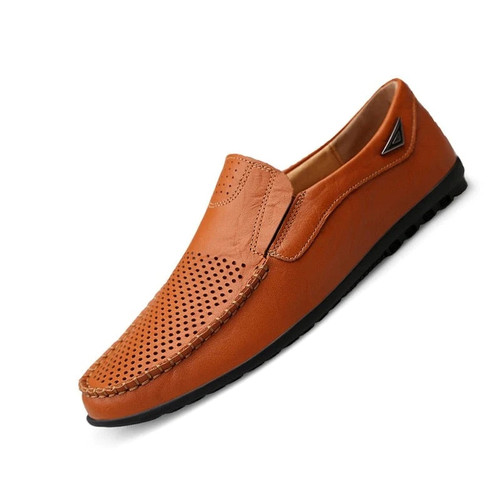 Summer Men Leather Loafer Shoes Outdoor Comfortable Shoes Men Genuine Leather Oxfords Slip-On Casual Shoes