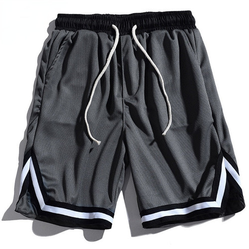 Summer Basketball Shorts Men Stripe Jogger Shorts Casual Running Short Pants Men Sports Baggy Loose Sweat Pants Pocket Youth
