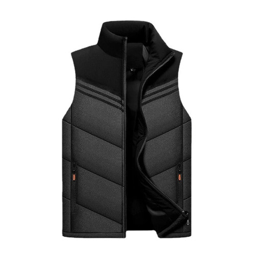 Mens Vest Jackets Sleeveless Vest Winter Men Warm Homme Casual Black Thicken Waistcoat Vest for Men Clothing