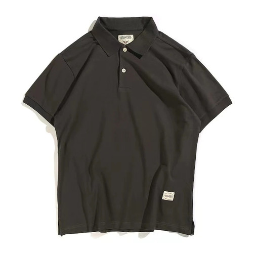 Mens Polo Shirt Solid Pure Cotton Regular Fit Summer Streetwear Tennis Golf Vintage Menswear Boyfriend Husband Outfit