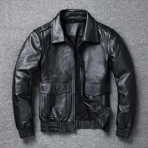 New Plus Size 8XL Men's winter Leather Jacket Men Classic A2 Cowhide Coat Genuine Leather Jacket Quality