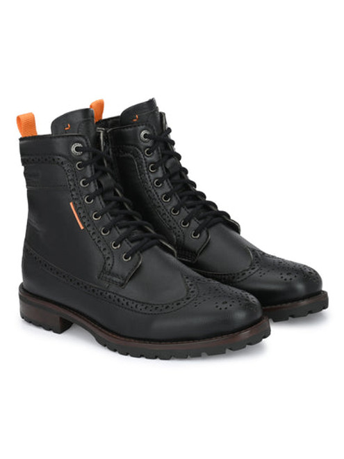 BLACK LEATHER ZAYN BOOTS