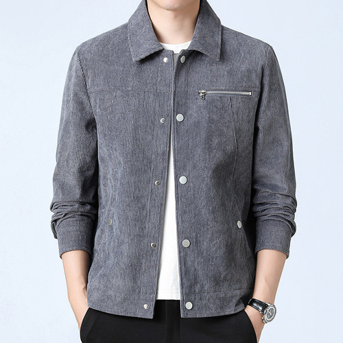 Corduroy Jacket Lapel Corduroy Casual Men Shirt