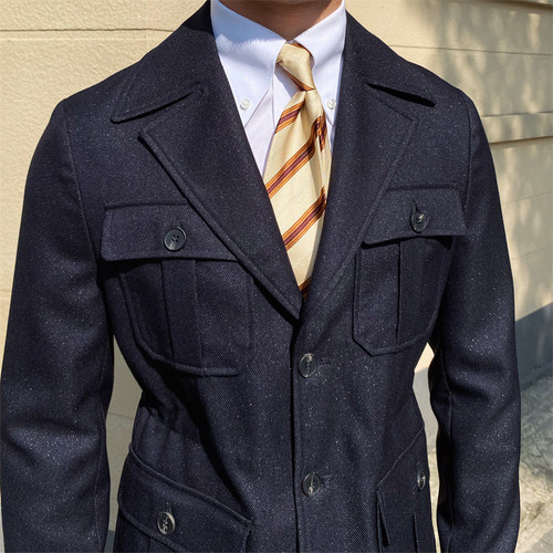 Men's Retro Fashion Casual Suit Collar Jacket Men's Retro Fashion Casual Suit Collar Jacket