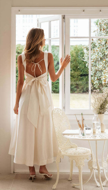 New Sleeveless Sling Backless Lace-up Long Dress New Sleeveless Sling Backless Lace-up Long Dress