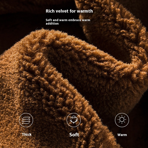 Lambswool Fleece-lined Thickened Suede Fabric Jacket Lambswool Fleece-lined Thickened Suede Fabric Jacket