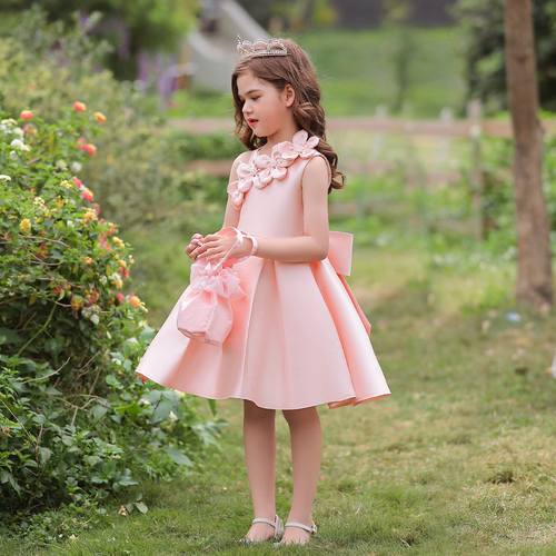 Children's Dress Satin Pettiskirt Suspender Girl Princess Dress