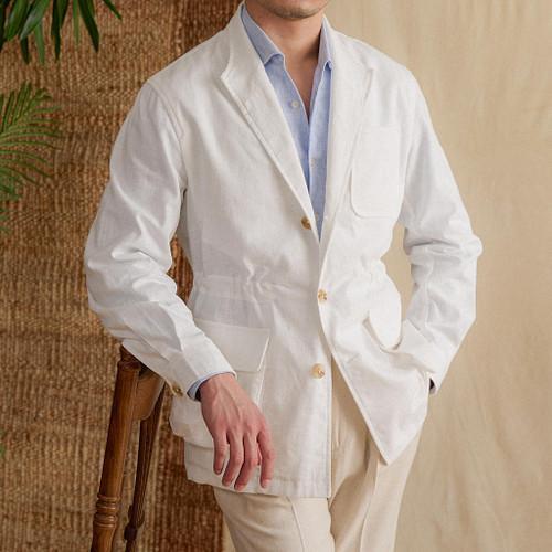 Men's Linen Cotton Thin Breathable Casual Coat Jacket
