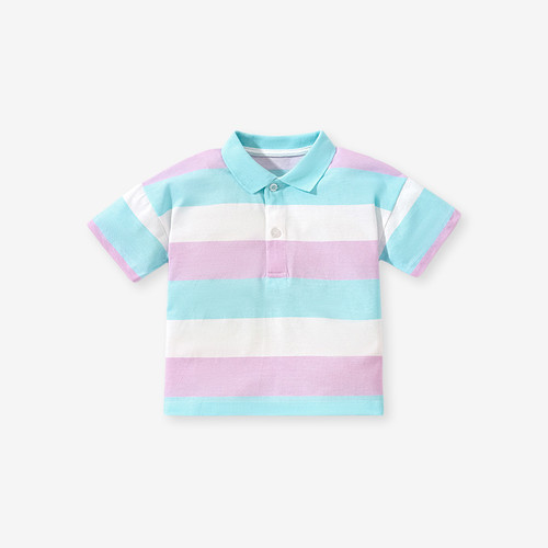 Polo Shirt Short Sleeve Striped Cotton Boy Polo Shirt Short Sleeve Striped Cotton Boy